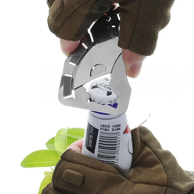 EDC Multifunctional Tool - Mini Bottle Opener & Screwdriver - Stainless Steel Folding Camping Tool - Image 5