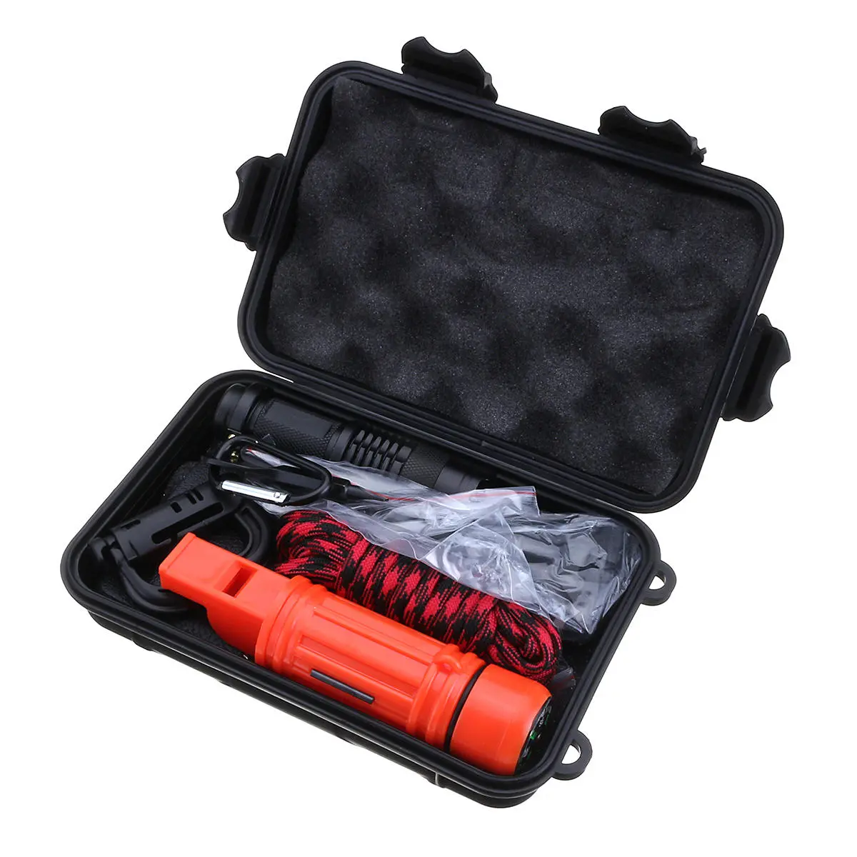 SOS Survival Gear Kit - Emergency Tools with Compass, Whistle & Carabiner - Image 2
