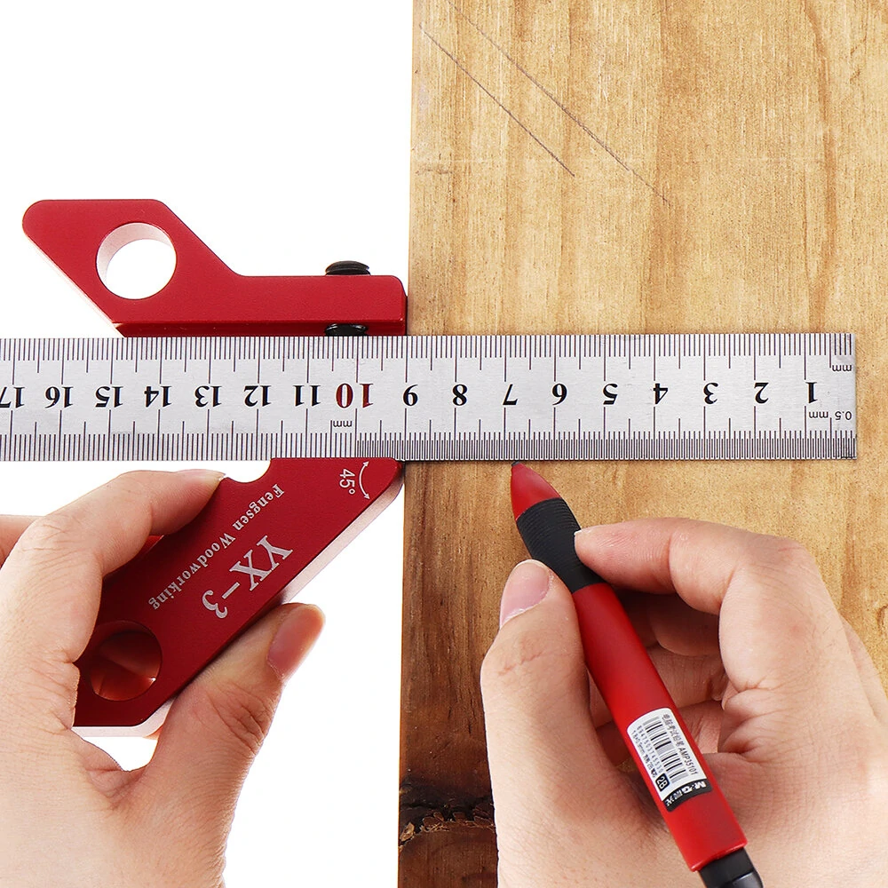 YX-3 Woodworking Square Center Scriber | 300mm with Metric Inch Ruler - Image 2