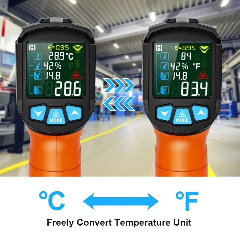 MESTEK IRO2C Infrared Thermometer -50°C to 800°C | Adjustable Emissivity & Laser - Image 5