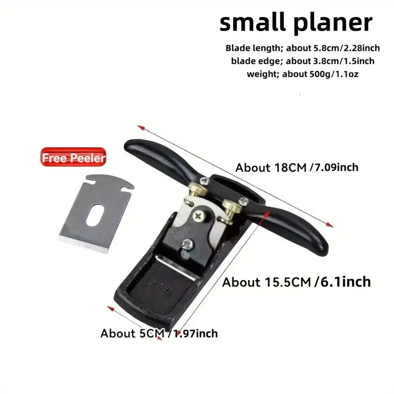 Stanley Adjustable Hand Plane - Manganese Steel Blade for Smooth Wood Shaving & Fine Peeling - Image 5