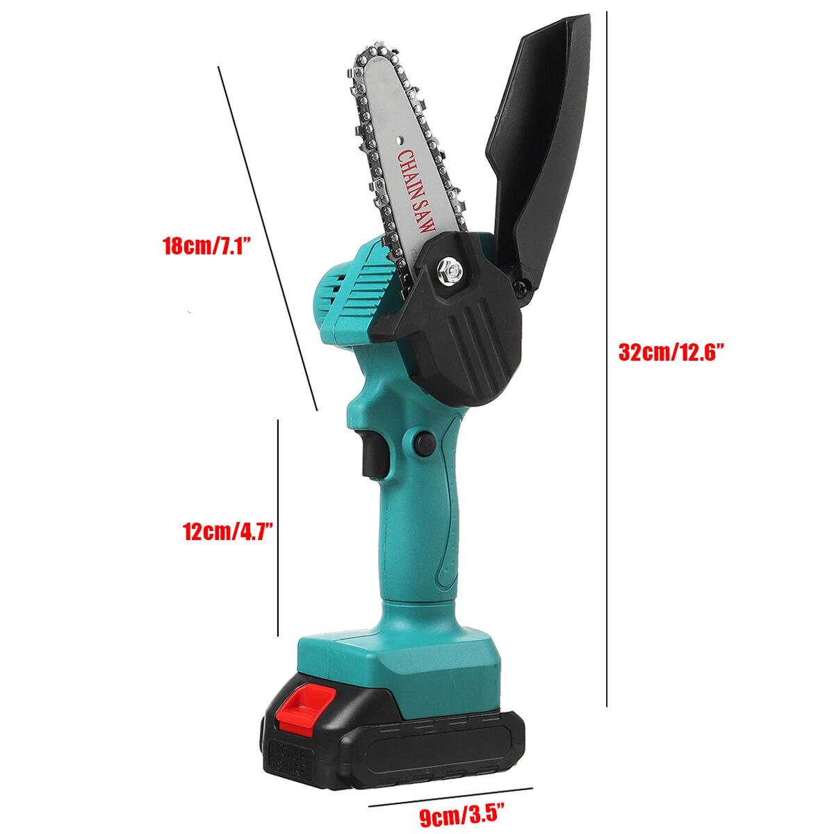 VIOLEWORKS 24V Cordless Mini Chain Saw - 1500W One-Hand Electric Pruning Saw w/ Battery - Image 5
