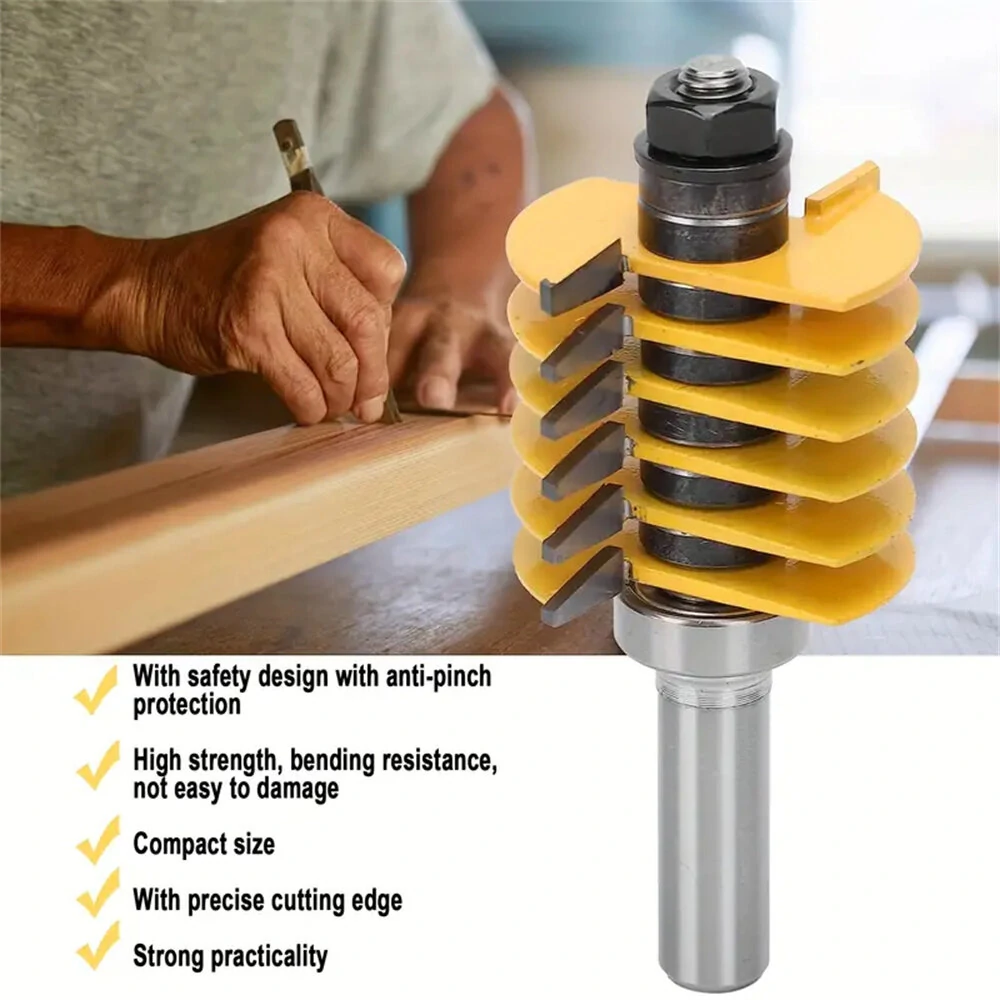 LAVIE Carbide Finger Joint Router Bit - 1/2 Inch | 8MM & 12MM Shank - Durable Rust Resistant Woodworking Tool - Image 3