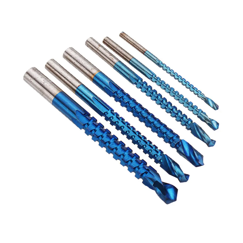 Drillpro 6Pcs Blue Nano HSS Drill Bits | 3-8mm for Wood Plastic Metal - Image 4