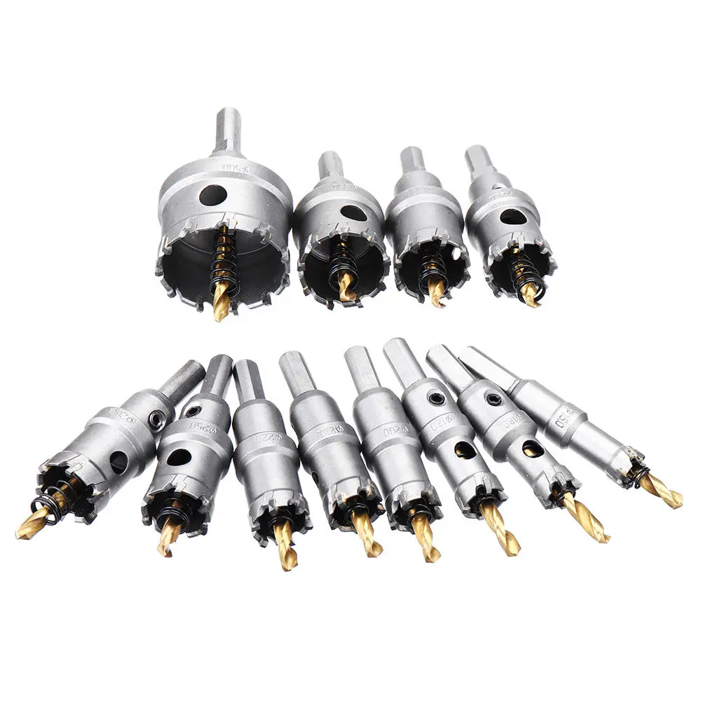 Drillpro M35 Titanium Coated Hole Saw Set | 12pcs 15-50mm for Stainless Steel - Image 5