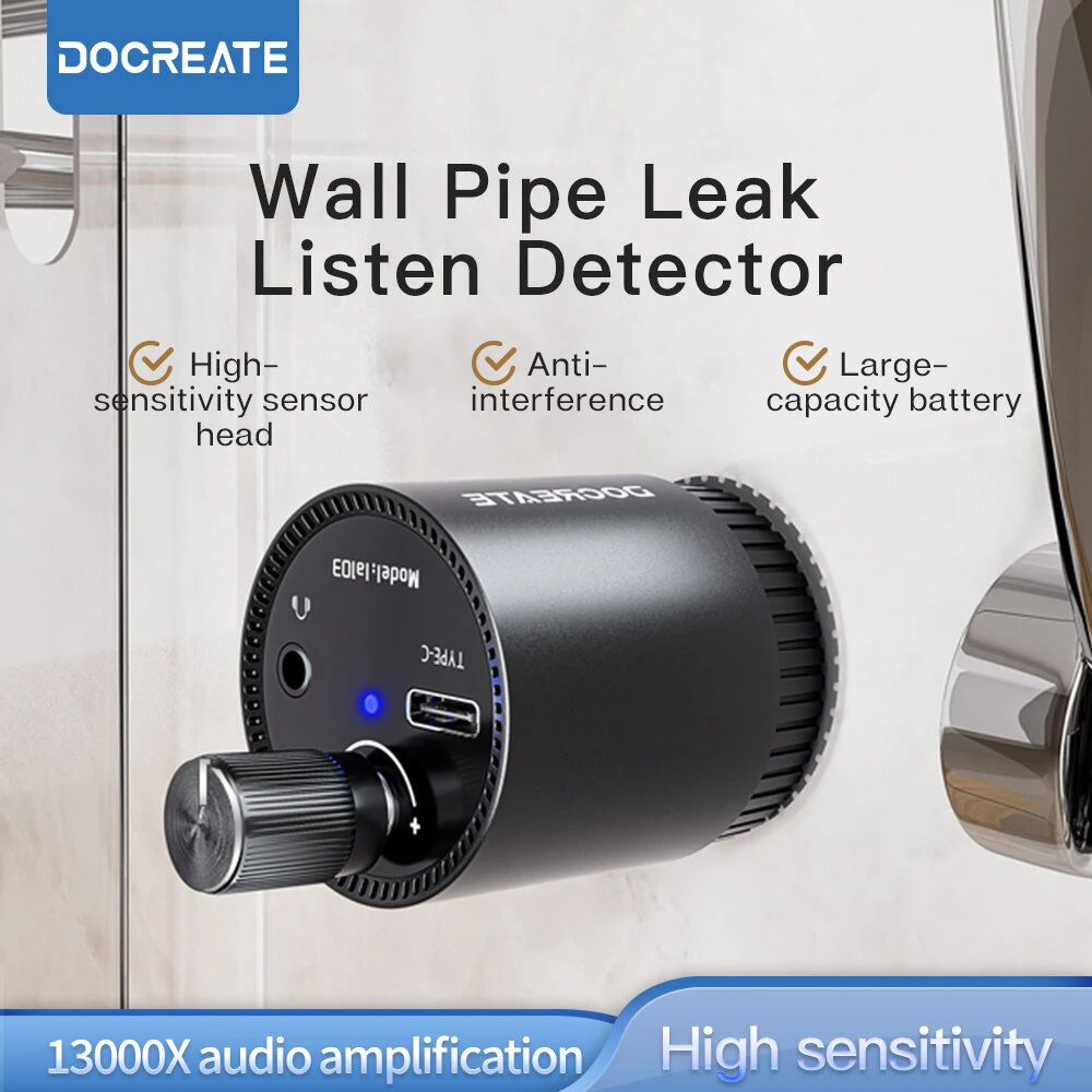 LA103 High Sensitivity Wall Pipe Leak Detector | 13000x Audio Amplification, Portable with Noise Filtering - Image 2