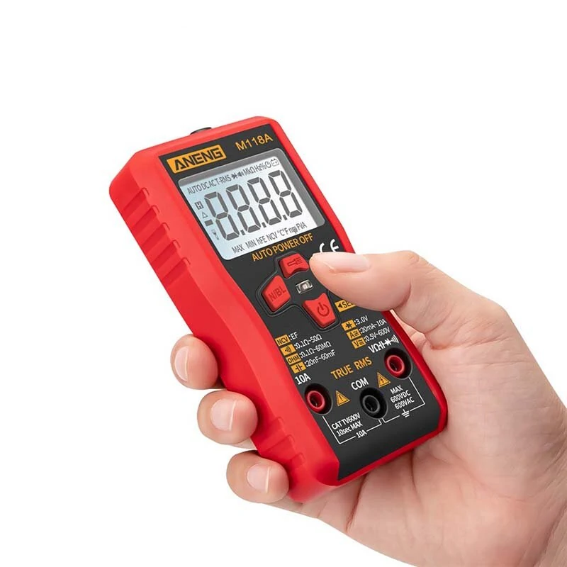 ANENG M118A Digital Multimeter - 6000 Count True RMS Auto Range | NCV & Flashlight - Image 2