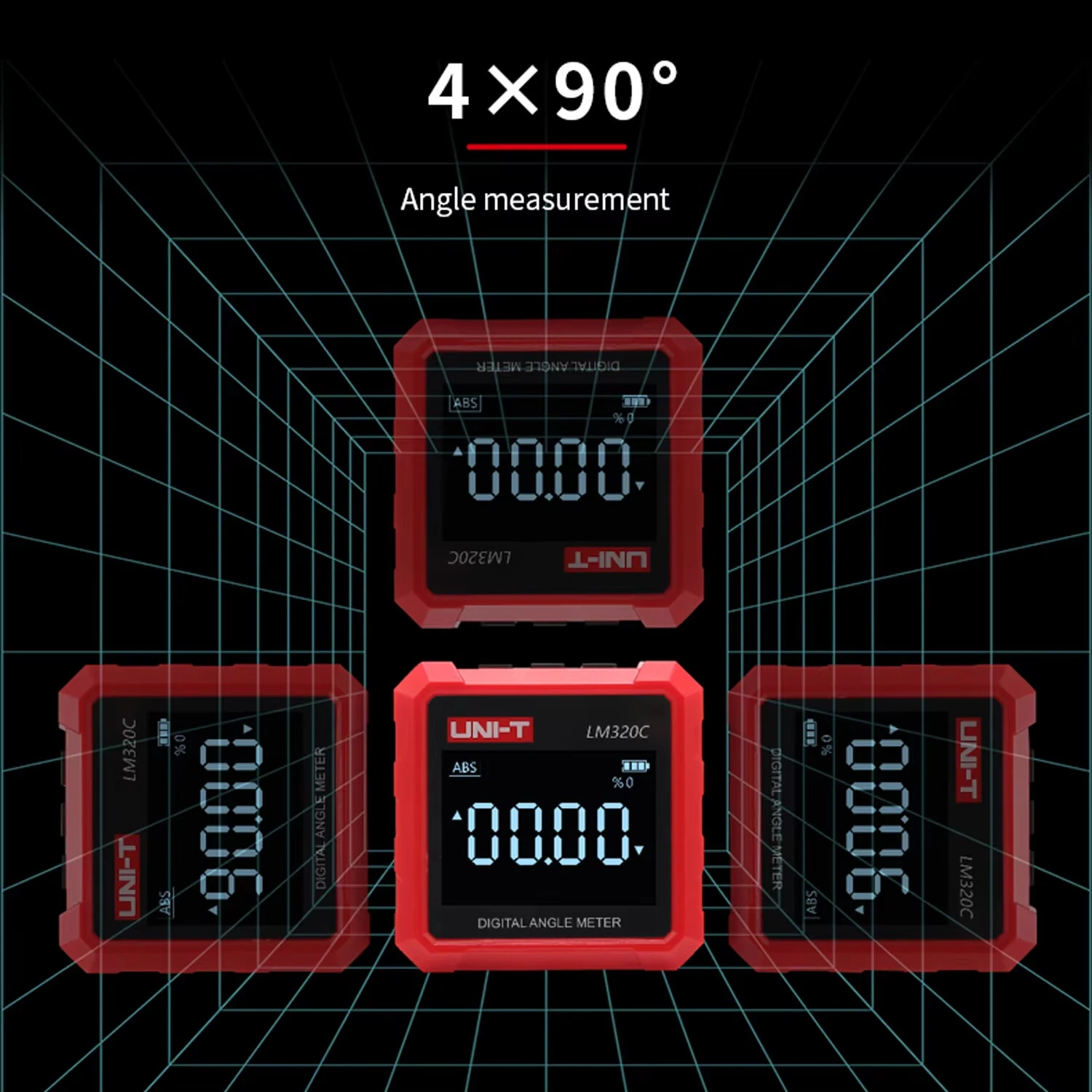 UNI-T LM320C Digital Inclinometer | 360° Magnetic Angle Meter ±0.2° Accuracy - Image 3
