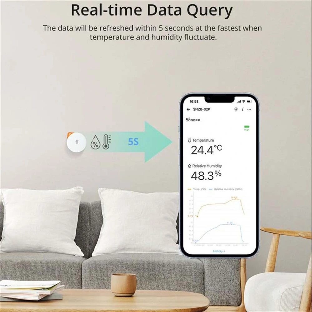 Sonoff SNZB-02P Zigbee 3.0 Temperature & Humidity Sensor | High Precision - Image 5