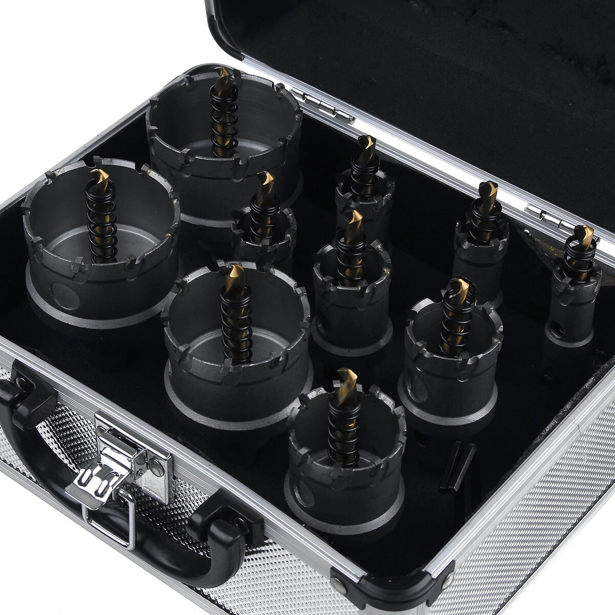 10Pcs 16-53mm Carbide TCT Hole Saw Kit - Hex Wrench & Storage Box - Image 5