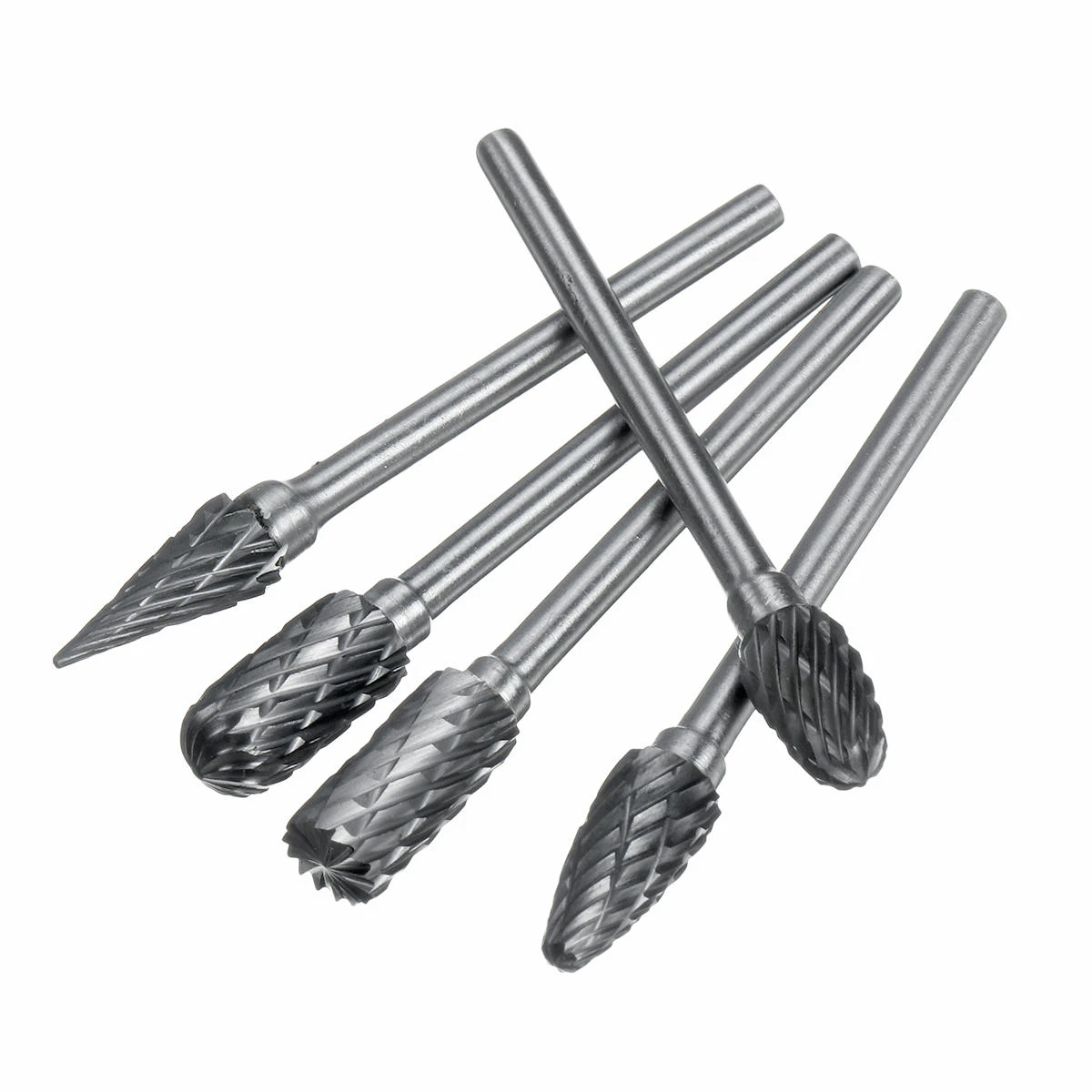 10Pcs Tungsten Carbide Rotary File Set - 1/8 Inch Shank Grinding Burrs - Image 4