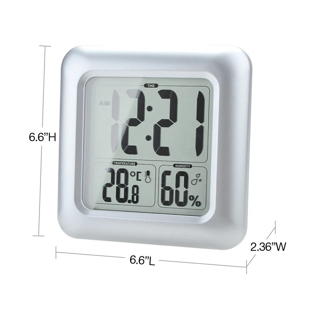BALDR B0006STH Digital Clock - LCD Display Hygrometer - 12/24H Waterproof - Image 4