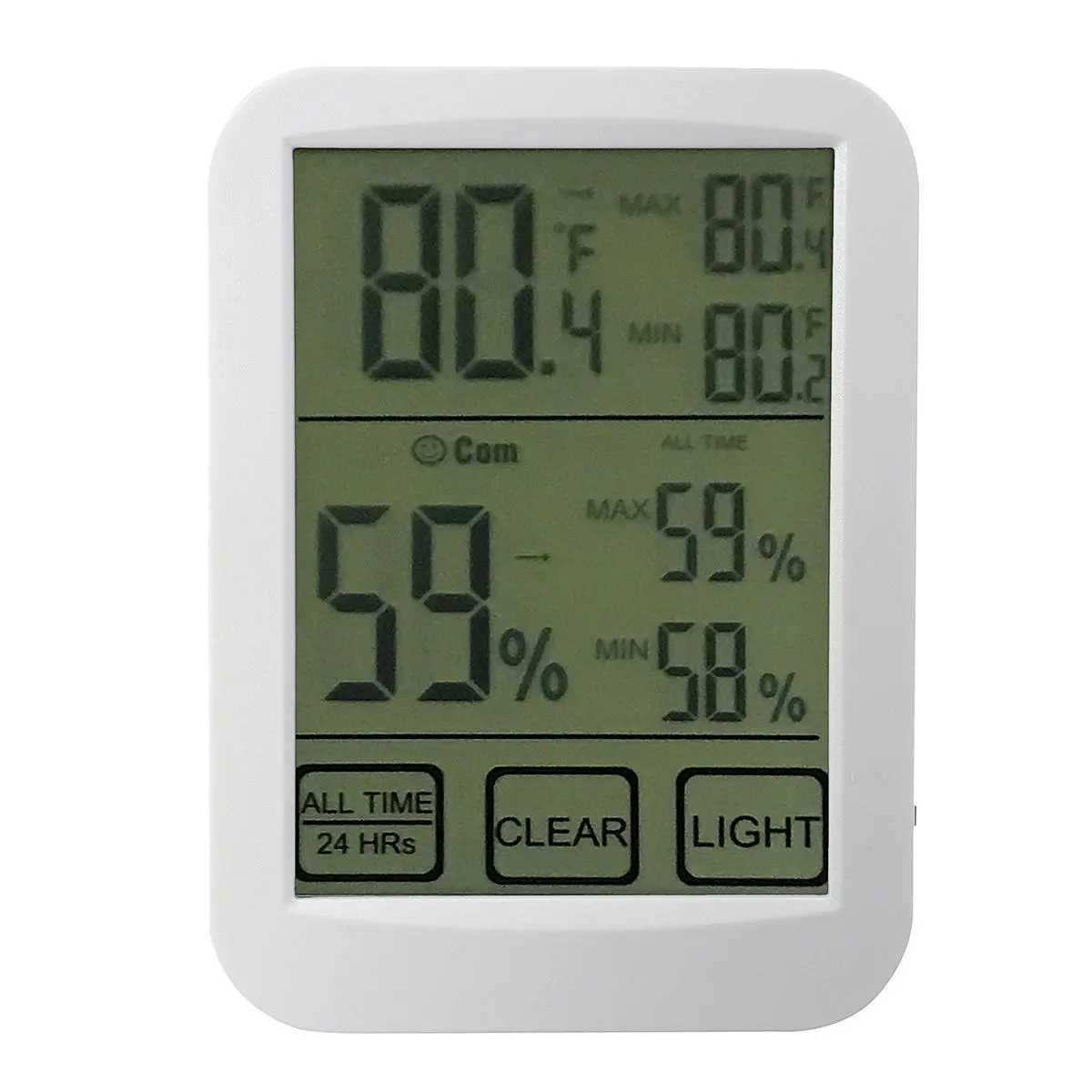 LCD Digital Touch Screen Indoor Thermometer Hygrometer Temp Humidity Meter Light - Image 4