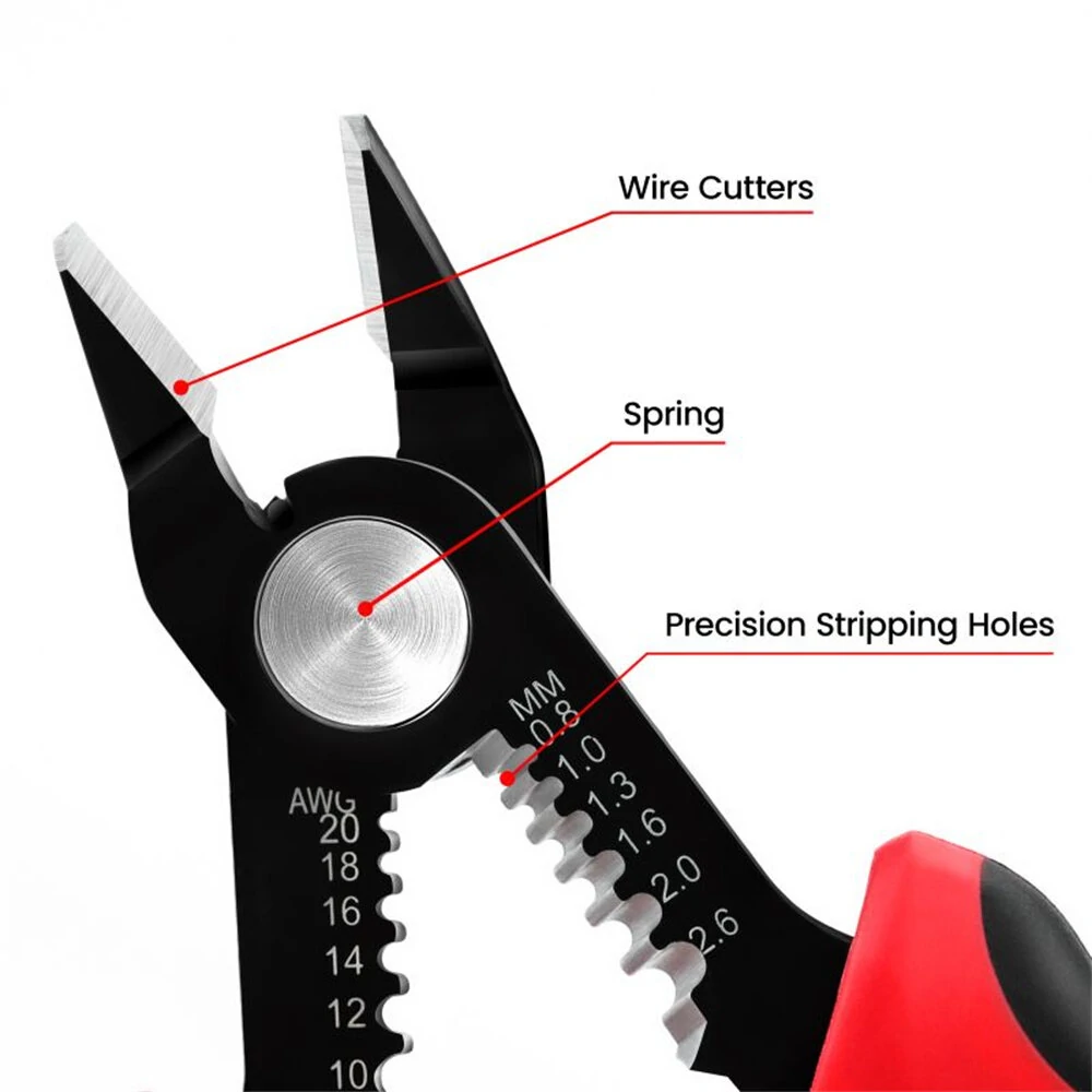 KAIWEETS KWS-102 6-inch Flush Pliers | 2-in-1 Wire Cutter & Stripper 10-20 AWG - Image 4