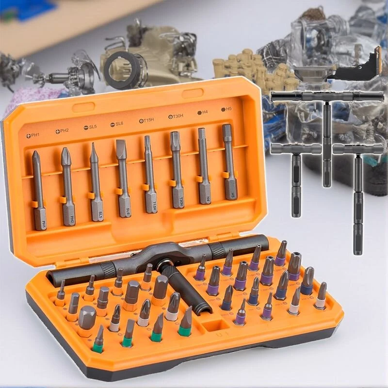 Versatile 42-Piece Magnetic Screwdriver Kit | Detachable Handle for Home, Office & Bike Repairs - Image 2