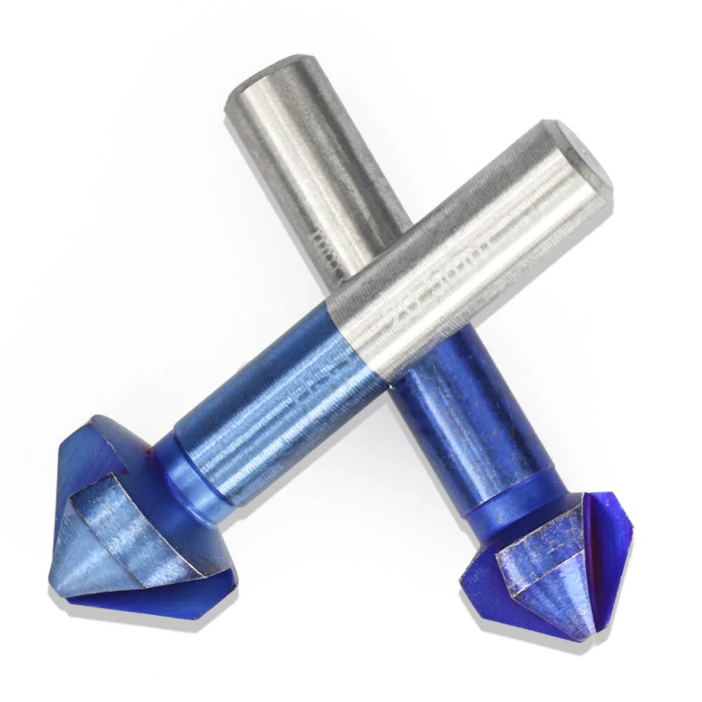 Drillpro 6Pcs HSS Chamfer Drill Bit Set | 6.3-20.5mm 90° 3 Flute Nano Blue Coated - Image 4