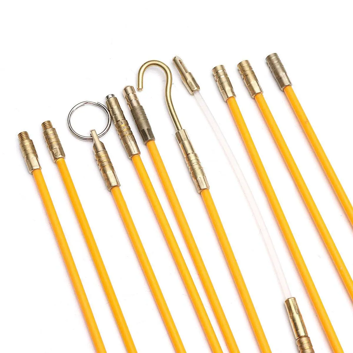 10Pcs 0.3Mx4mm Fiberglass Cable Puller Kit | Electrical Wire Running Rod - Image 4