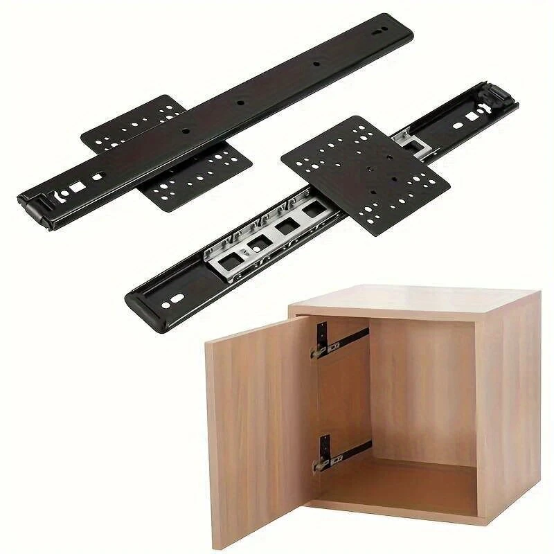 Telescopic Cabinet Slides 12 Inch | Chrome Steel | Heavy Duty 12kg Load - Image 2