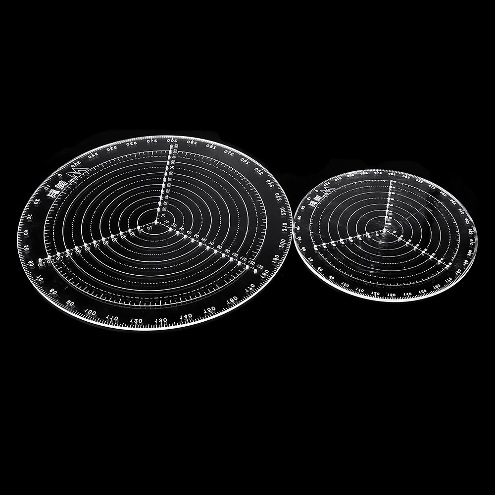 RED ARROW Center Finder Tool | 200mm/300mm Acrylic Compass for Woodturning Bowls & Lathe Work - Image 2