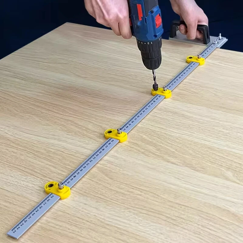 Adjustable Square Ruler - 2 in 1 Woodworking Tool | 68cm Metric Scale & Marking Gauge - Image 3