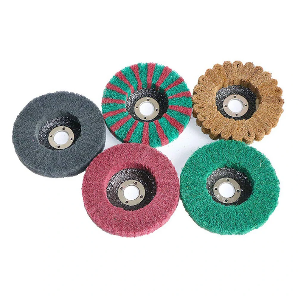5Pcs 4 Inch Nylon Fiber Disc Wheel Set | 120-600 Grit | For Angle Grinder Sanding & Buffing - Image 2