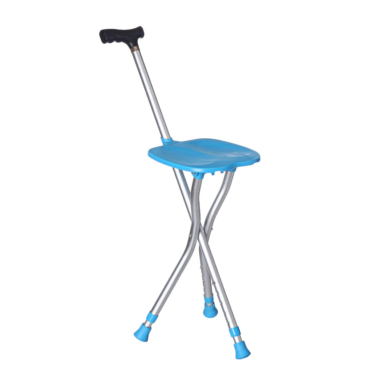 Portable Folding Cane Chair - Aluminium Tripod Hiking Stick with Seat | 200Kg - Image 2