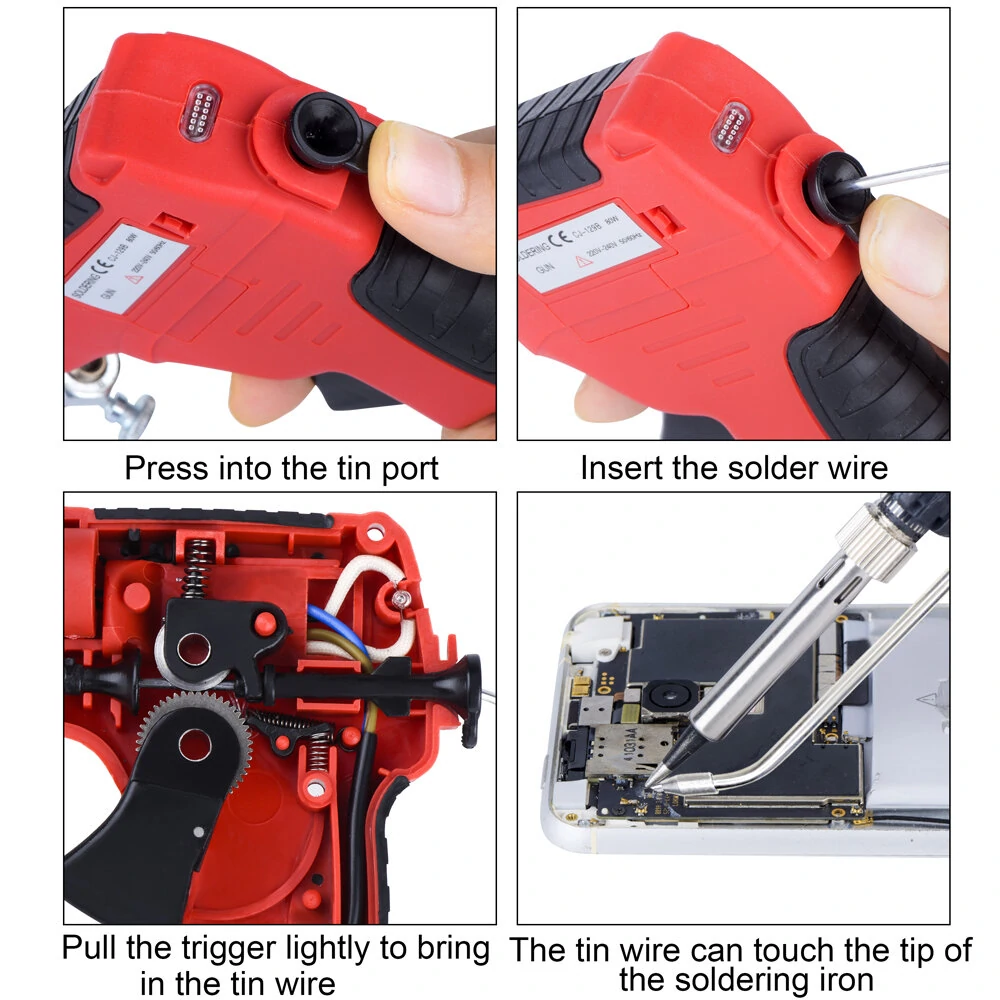 JCD 129B-19 80W Soldering Iron Kit | Solder Gun with Wire for Circuit Board & Jewelry DIY - Image 4