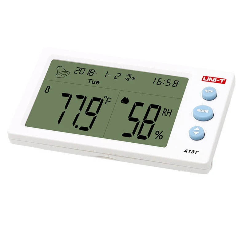 UNI-T A13T Indoor Temperature Humidity Meter | Date & Time Display | CE Certified - Image 5