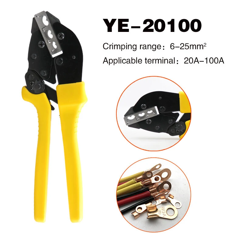 YE-20100 U Type Terminal Crimper Plier Set - 100PCS Wire Lug & Cable Clamp Tool - Image 2
