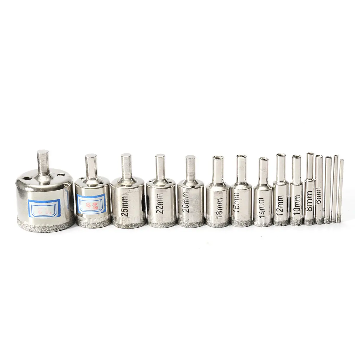 15pcs Diamond Hole Saw Set | 3-42mm Tile Ceramic Glass Porcelain Marble Drill Cutter - Image 5