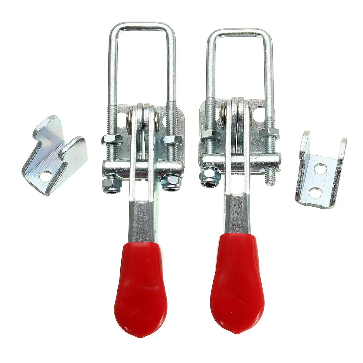 2Pcs Spring Loaded Toggle Latch - Galvanized Iron Hasp for Case Box Chest Trunk - Image 5