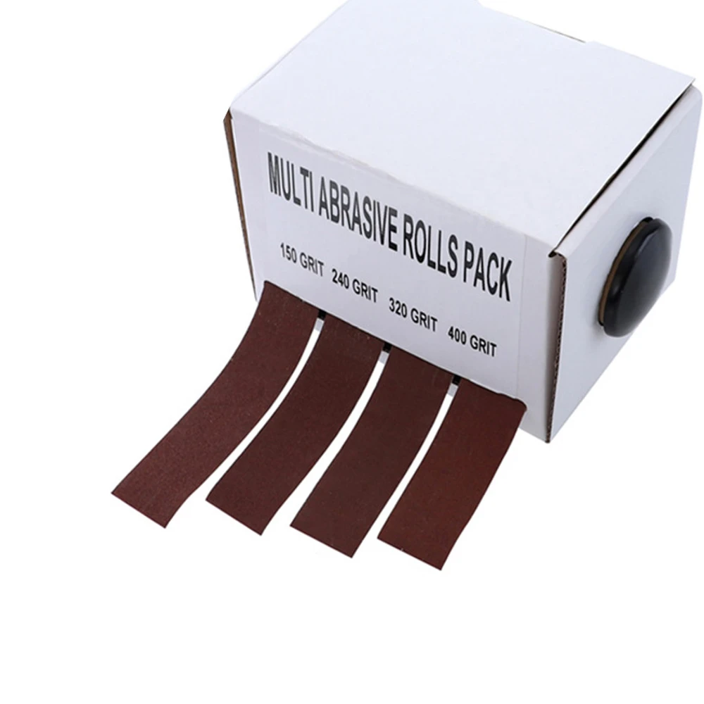 Drillpro 4pcs 25mmx6m Sanding Belt Roll | Emery Cloth for Wood Turning & Grinding - Image 2