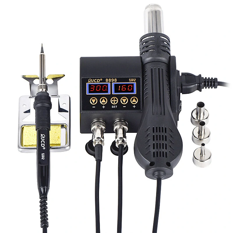 JCD 8898-5 2-in-1 Soldering Station Kit | LCD Digital Display | BGA SMD Rework - Image 4