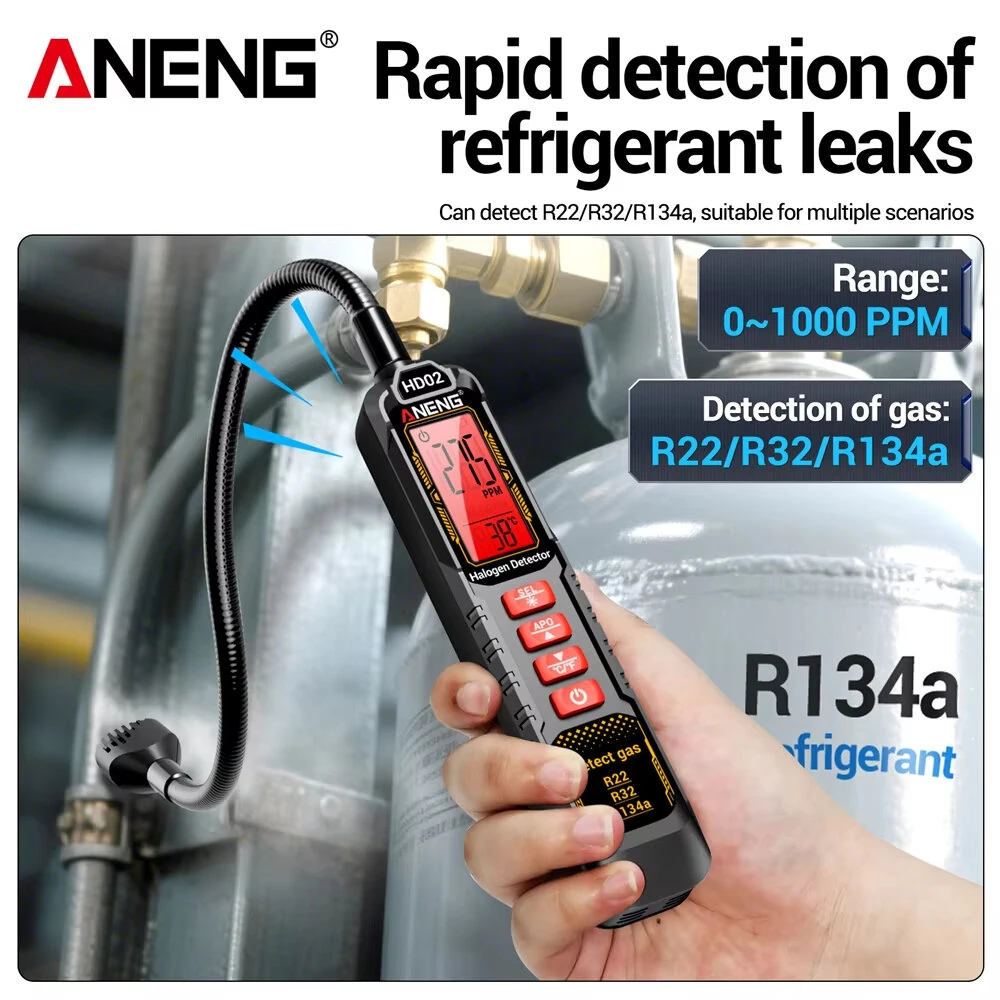 ANENG HD02 Halogen Leak Tester | R22 R32 R134a | USB Rechargeable & Adjustable Sensitivity - Image 4