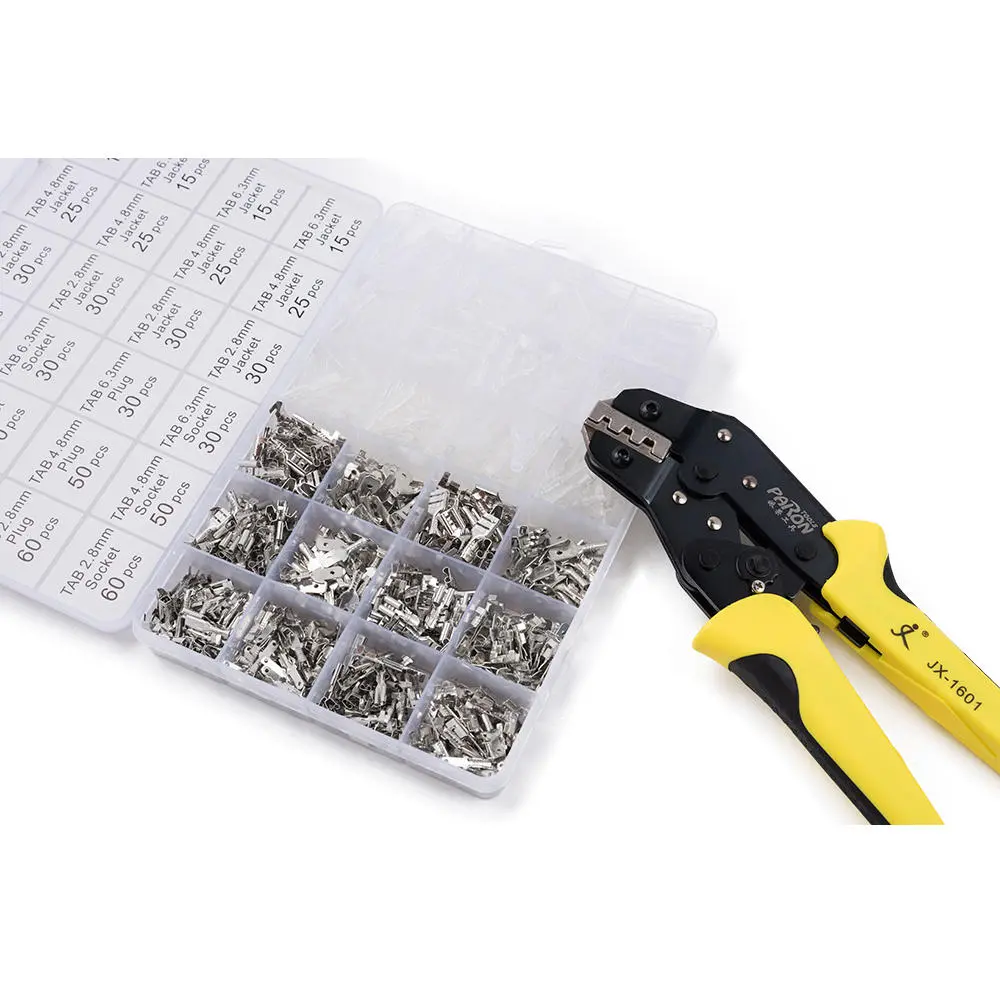 PARON JX-1601-08T Ratchet Crimper Pliers | AWG20-10 with 840Pcs Terminals - Image 4