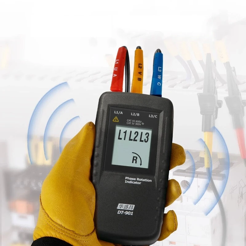 DT-901 Phase Indicator | 40V-690V AC | LCD Display | 15Hz-400Hz Frequency - Image 5