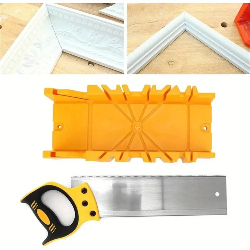 Mitre Box and Hand Saw Set - 12 inch ABS Plastic with 14 inch Back Saw - Image 4