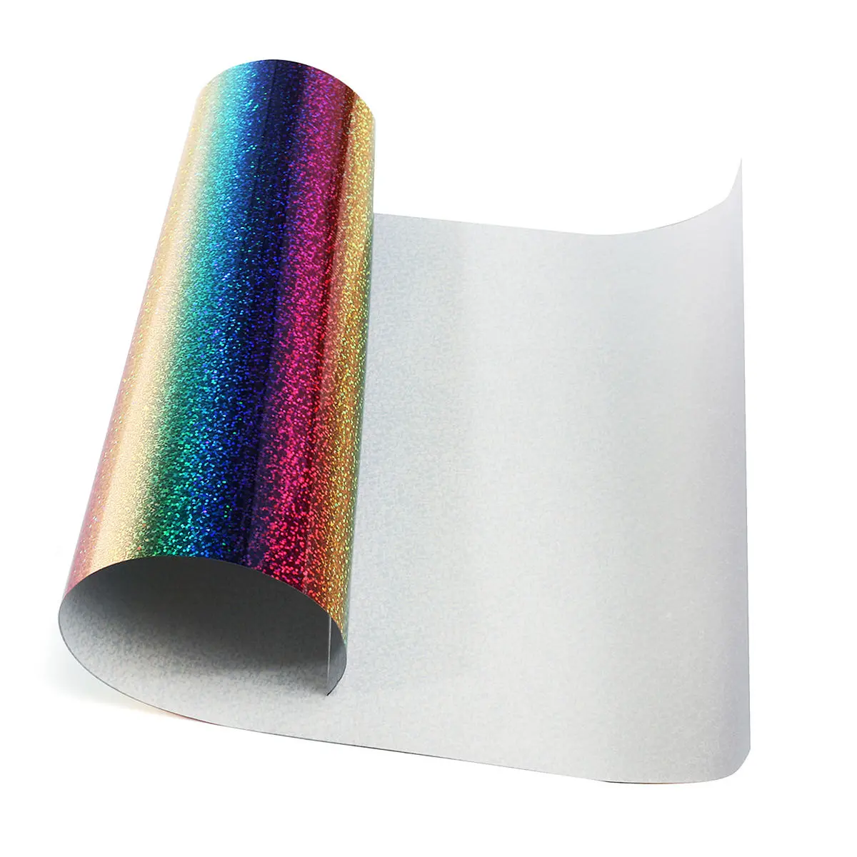 Rainbow Heat Transfer Vinyl | 30x100cm PU Iron-On Film for T-Shirts & Textiles - Image 4