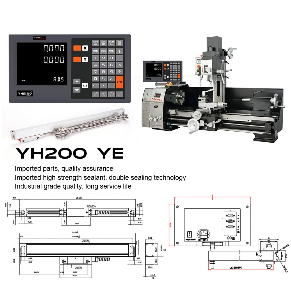 YHSINO YH200-2 Optical Linear Scale | High Precision 250-1000mm CNC Tool - Image 4