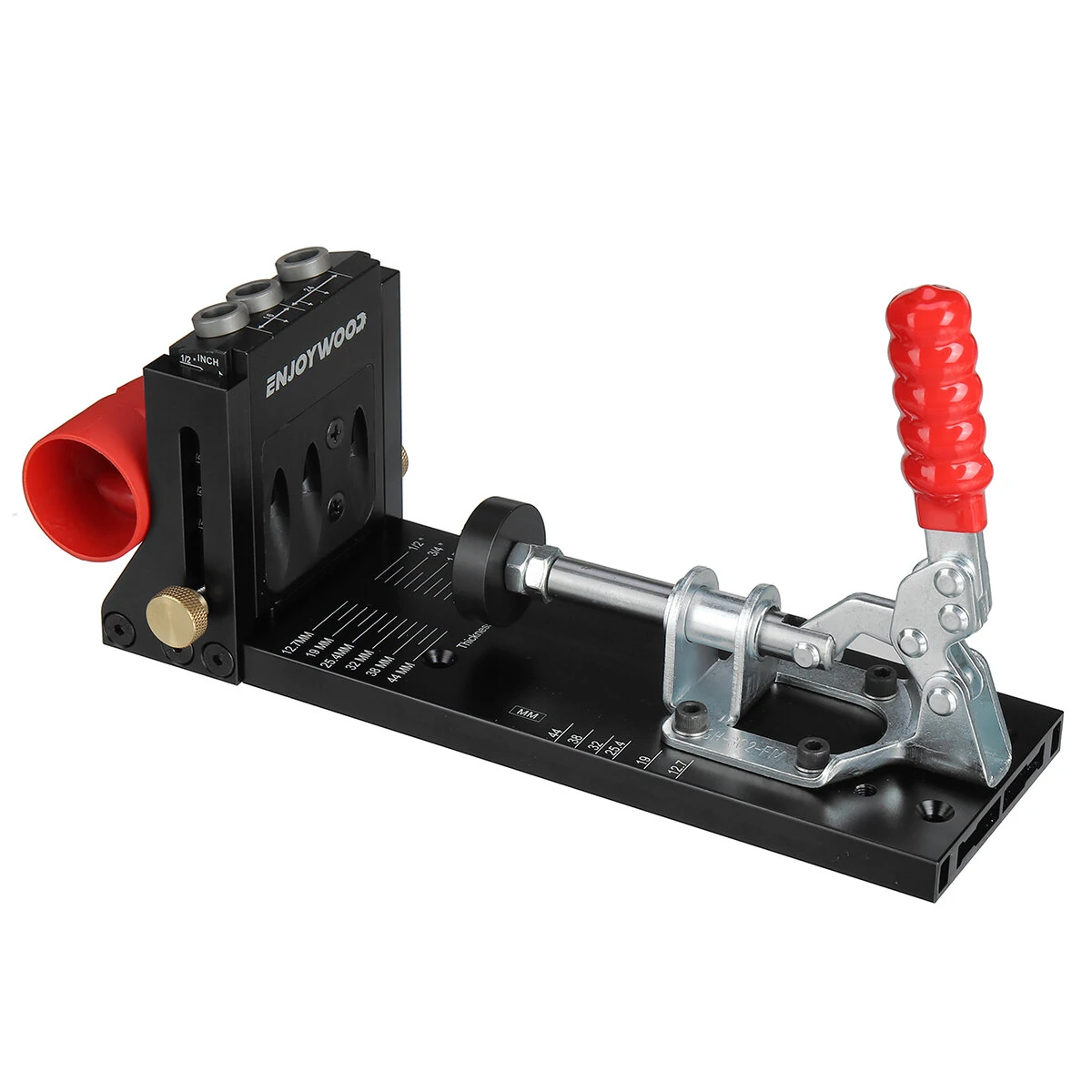 ENJOYWOOD XK4 Pocket Hole Jig Kit - Aluminum Alloy Adjustable Woodworking Guide - Image 4