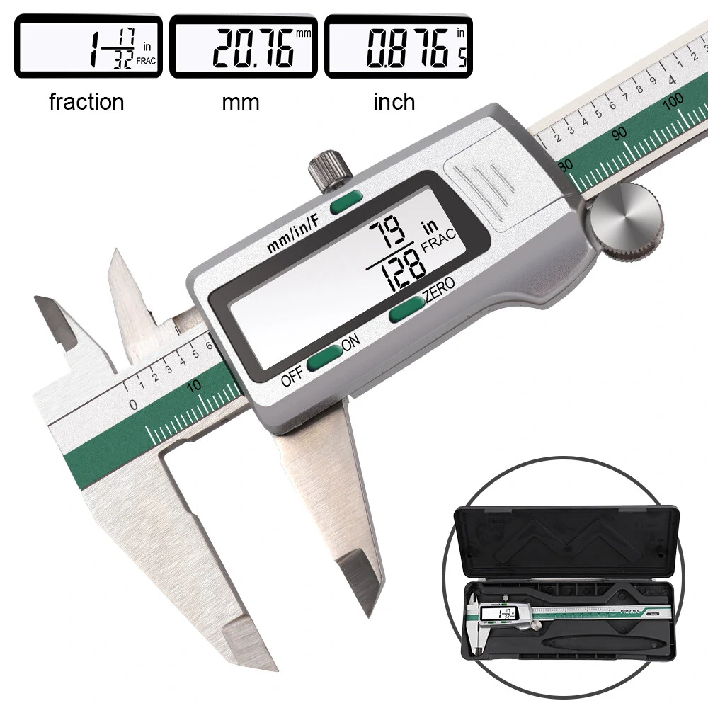 Mitutoyo 150mm Digital Caliper | 6 Inch LCD Screen | Fraction/MM/Inch High Precision - Image 2