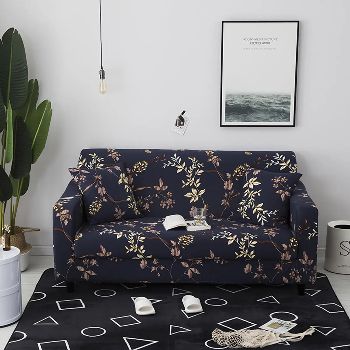 Floral Stretch Sofa Slipcover - 1 2 or 3 Seater Couch Cover - Elastic Protector - Image 4