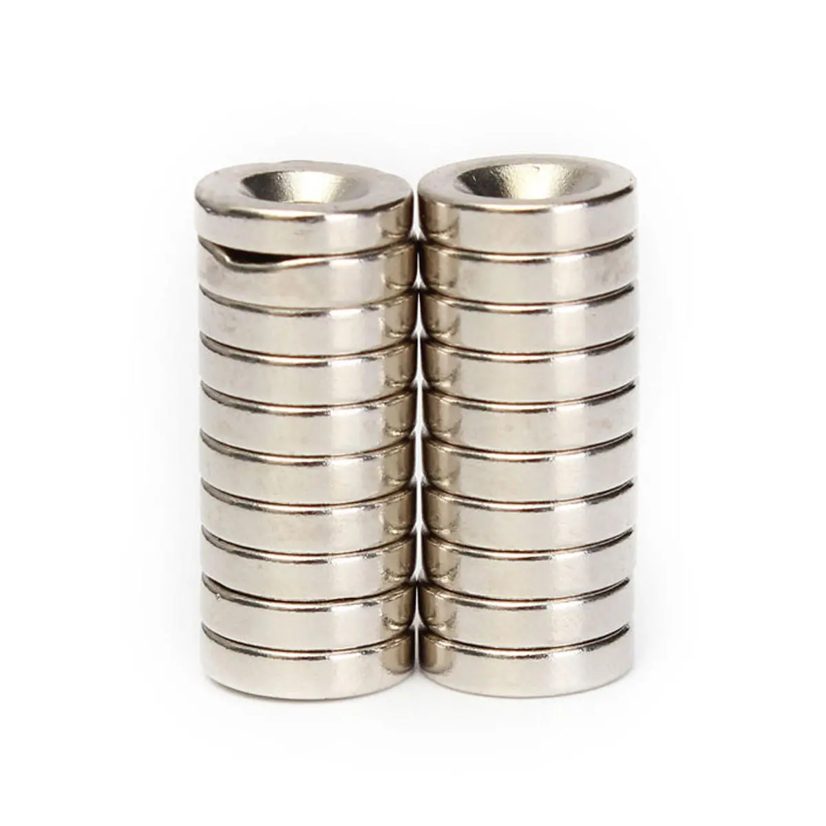 N50 12x3mm Countersink Ring Magnets - 20pcs with 4mm Hole - Neodymium - Image 2