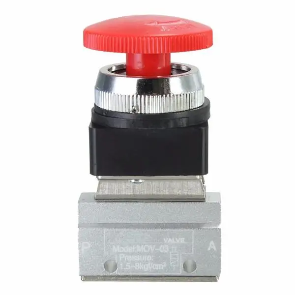 2 Way Pneumatic Valve - 1/8 Inch Thread Push Button Switch | 2 Position - Image 2