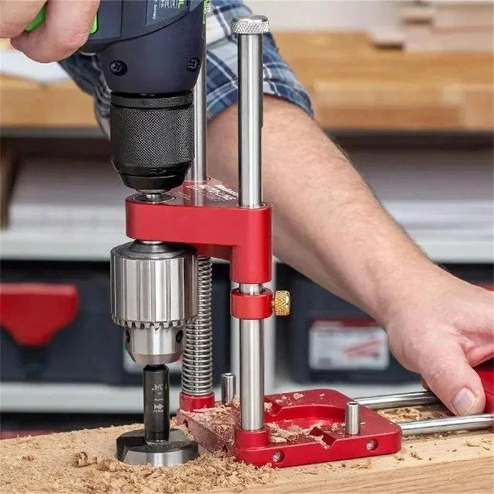 Aluminum Pocket Hole Jig - Adjustable Drill Guide Locator for Woodworking & DIY Furniture - Image 3