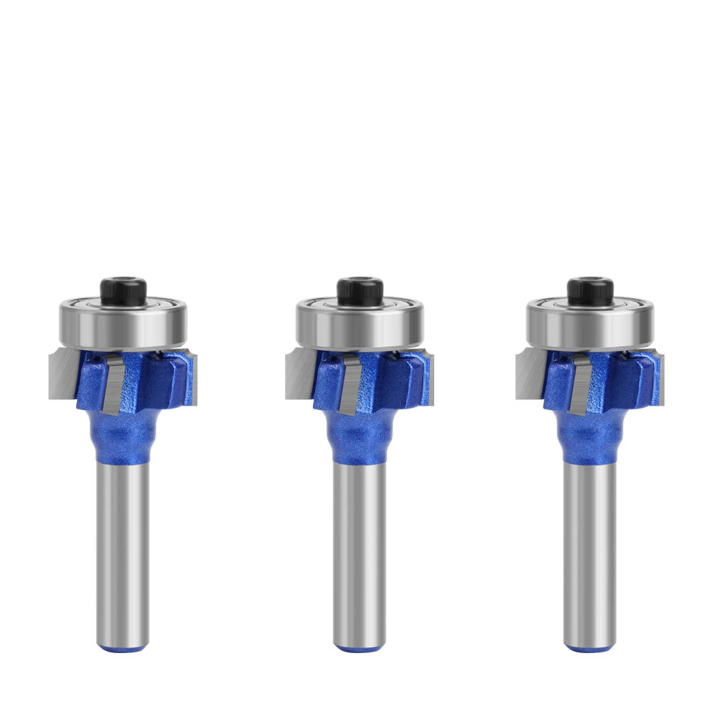 LAVIE 8mm Shank 4 Flute Router Bit Set - R1 R2 R3 Trimming Knife Edge | Woodworking - Image 2