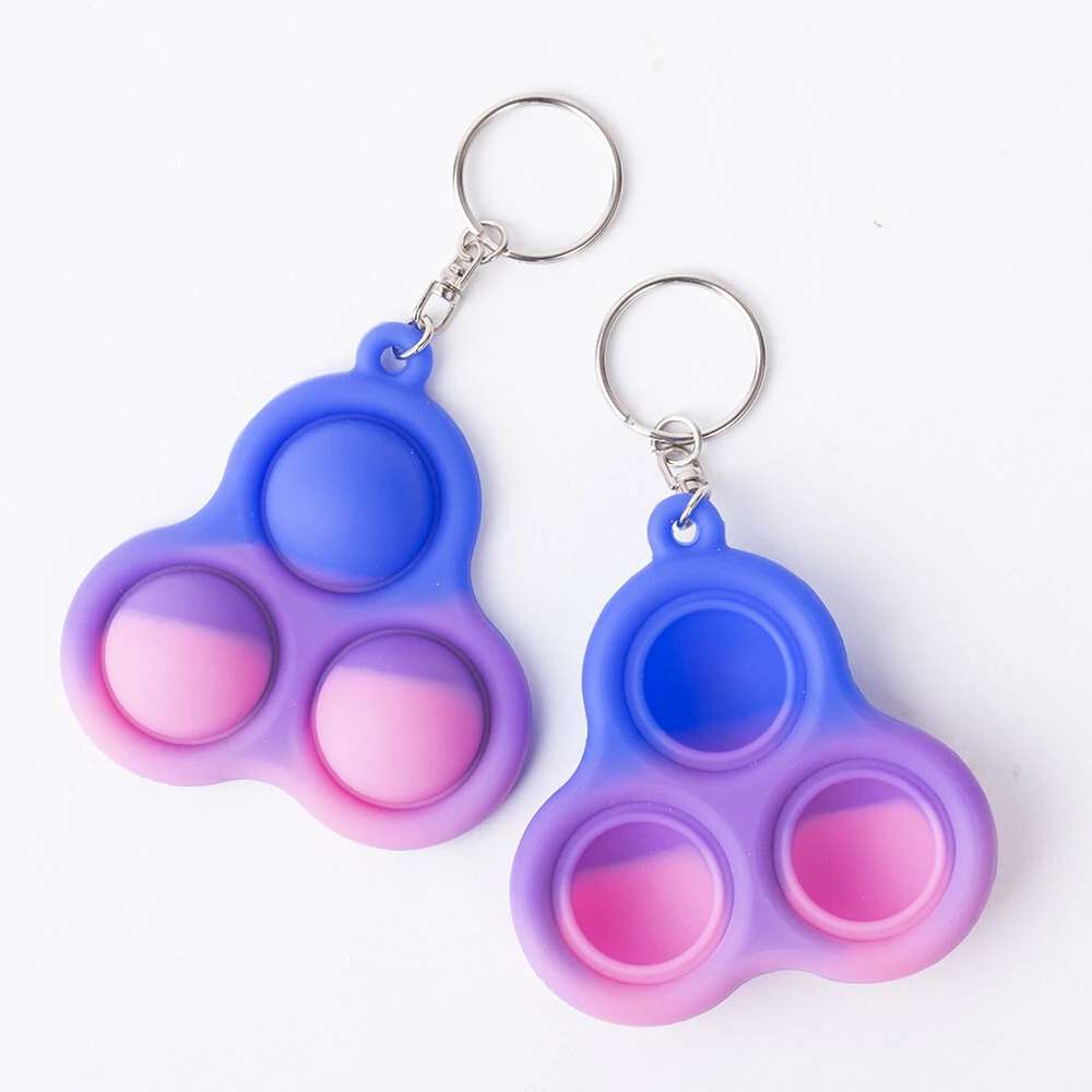 Mini Sensory Fidget Keychain | Push Pop Bubble for Stress Relief & Anxiety - Kids Teens Adults - Image 2