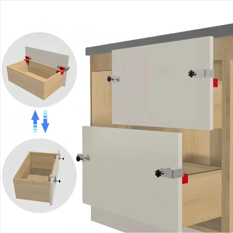 Adjustable Drawer Front Panel Installation Clamps | Cabinet Hardware Jig for Precise Woodworking Assembly - Image 5