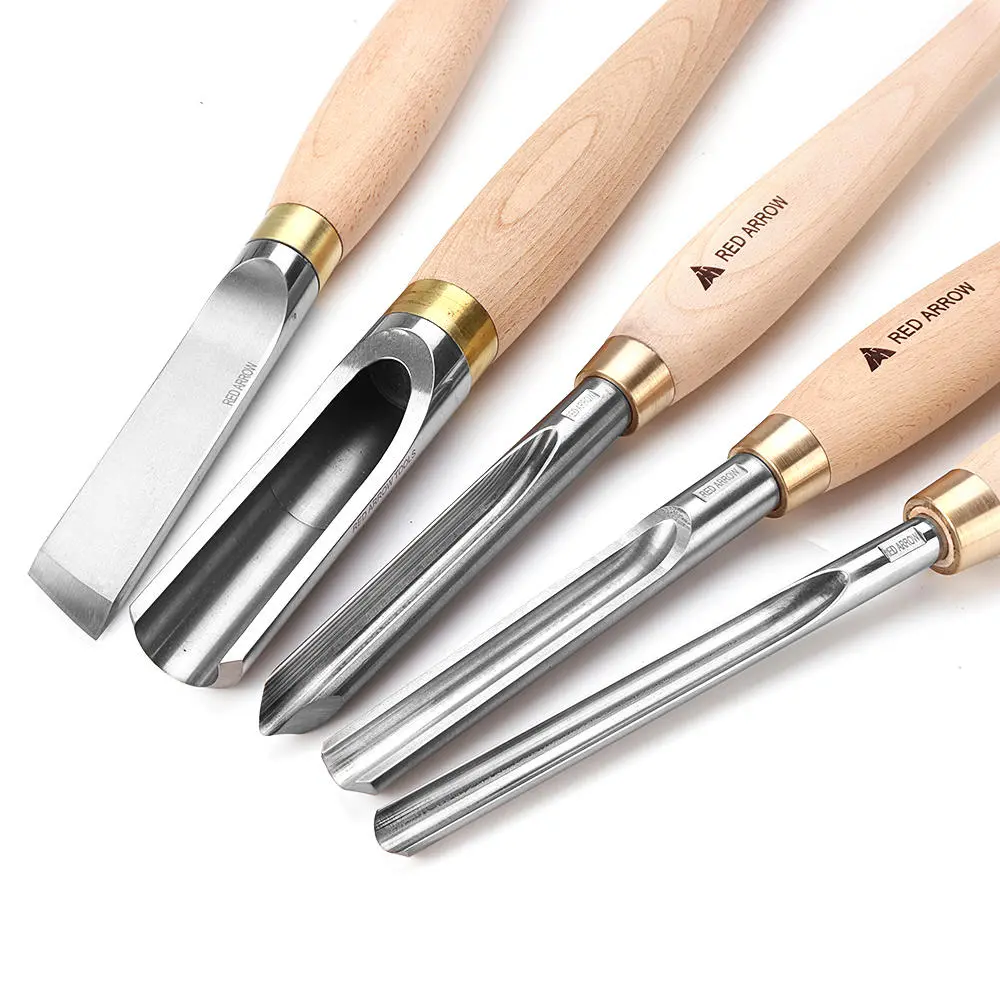 RED ARROW HSS Wood Turning Skew & Bowl Gouge - Lathe Tool for Woodworking - Image 2