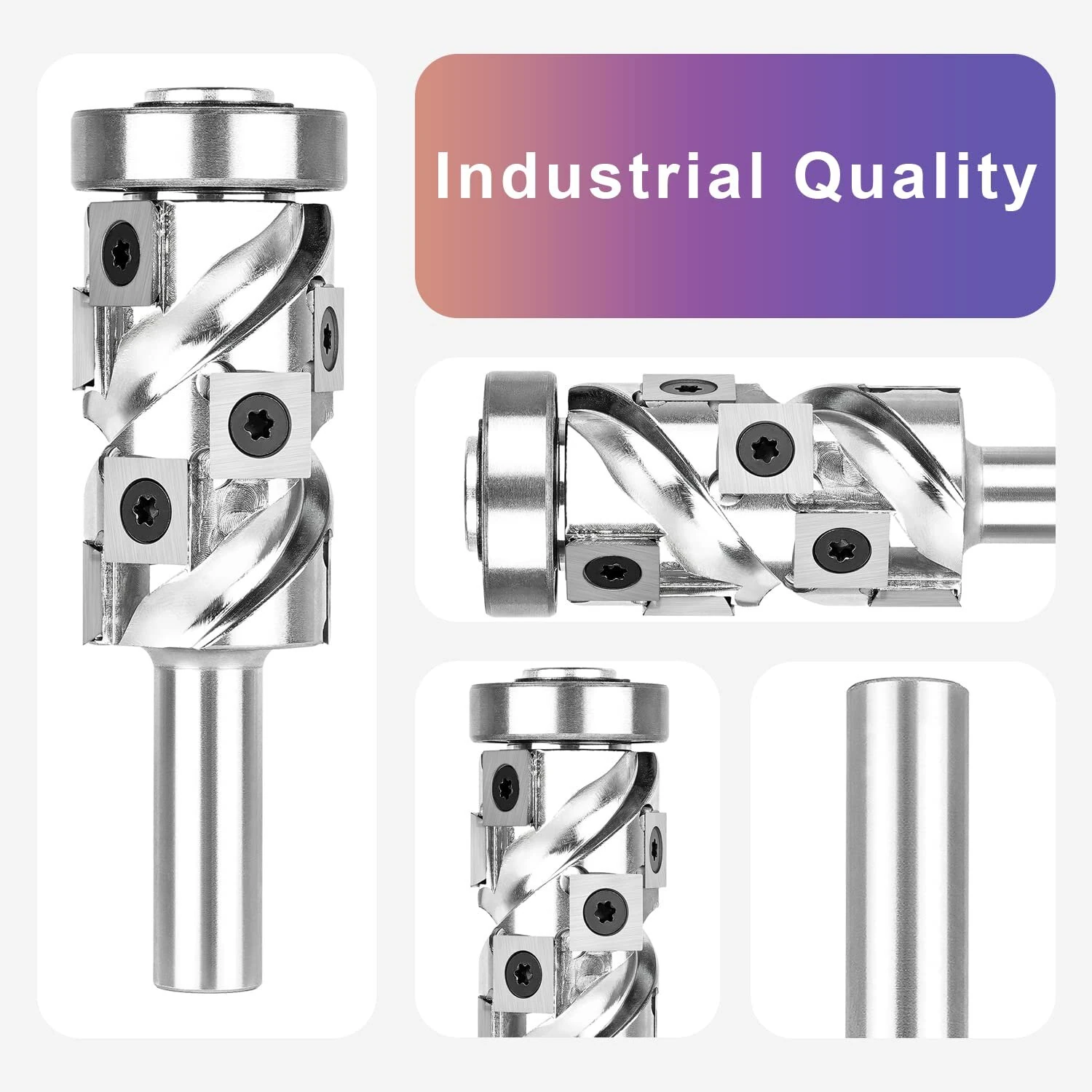 Carbide Insert Flush Trim Router Bit | 1/2 Shank 32mm Dia 50mm Cut - Image 5